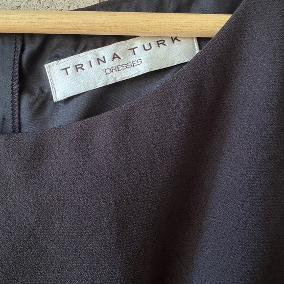 Trina Turk Black Midi Dress with Beaded Embellishment - Picture 2 of 6